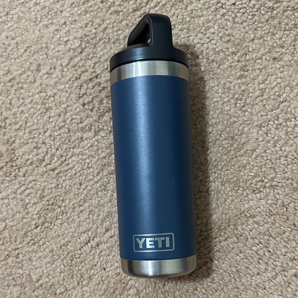 YETI Navy and Stainless Steel Travel Mug